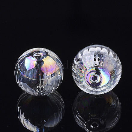Perles de globe en verre soufflé faites à la main BLOW-T001-02A-AB-1