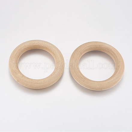 未完成の木製フレームコネクター  環状の  63~64x10.5mm  穴：42~43mm WOOD-XCP0002-01-1