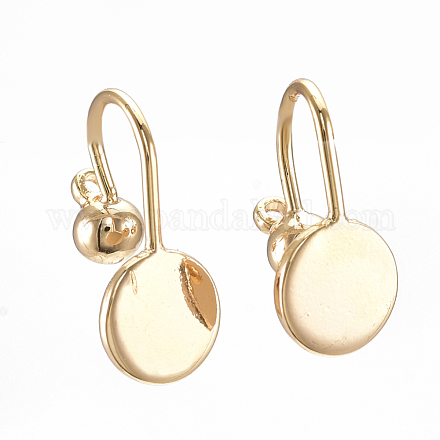 Brass Screw Clip-on Earring Setting Findings KK-S350-074G-1