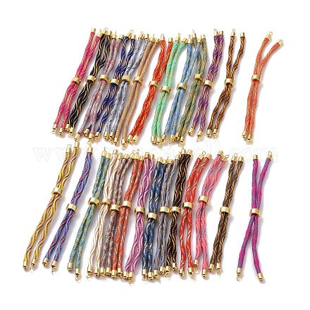 Bracelets argentés en corde de nylon MAK-C003-01G-1