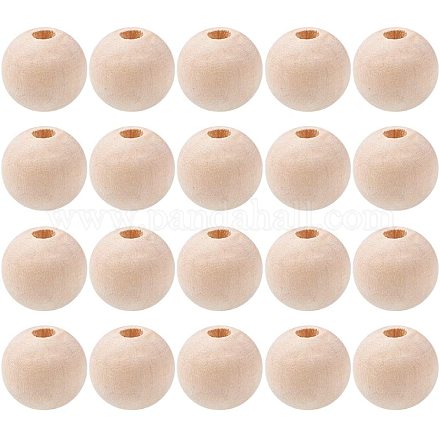 PandaHall 50 Pcs 12mm (1/2 Inch) Natural Unfinished Wood Spacer Beads Round Ball Wooden Loose Beads Crafts DIY Jewelry Making WOOD-PH0008-68B-LF-1