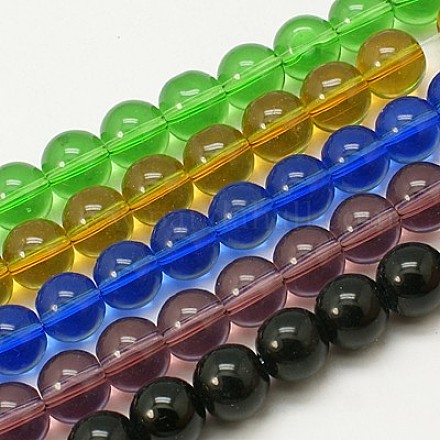 Chapelets de perles en verre GR4mm-1