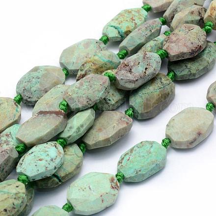 Natural Chrysocolla Beads Strands G-E411-05-1