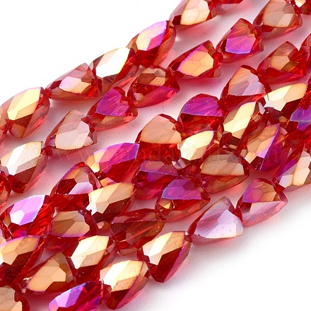 Electroplate Glass Beads Strands EGLA-G035-A-FR04-1