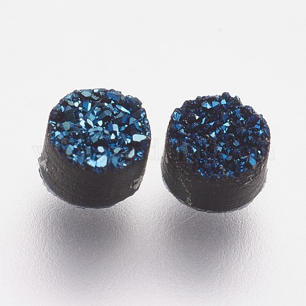 Cabochons en résine d'imitation quartz druzy RESI-E013-02D-4mm-1