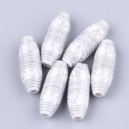Perles acryliques de placage de riz PACR-S452-30B-1