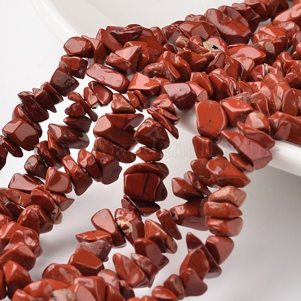 Pépites jaspe rouge naturel brins de perles G-M344-32-1