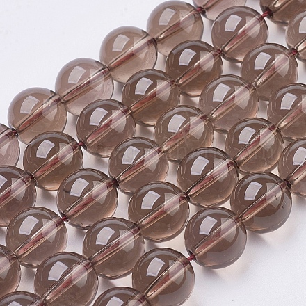Chapelets de perles de quartz fumé X-G-C076-6mm-4-1