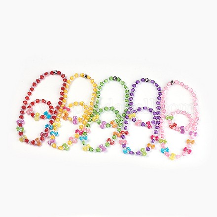 Perlas de acrílico niños conjuntos de joyas SJEW-JS00988-1