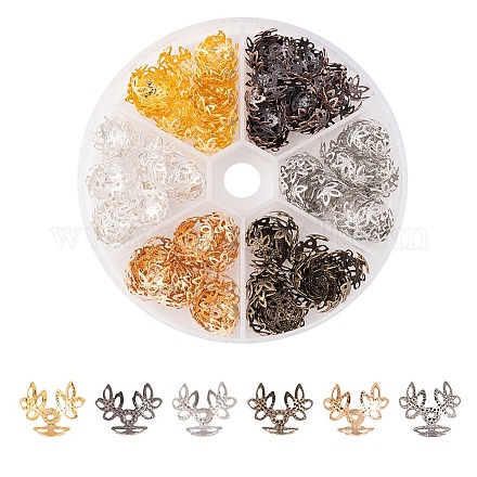 210 pièces 6 couleurs 3 bouchons de perles de fer à pétales IFIN-CJ0001-66-1