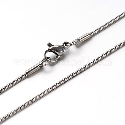 Colliers de chaînes de serpent en 304 acier inoxydable NJEW-O058-22P-1