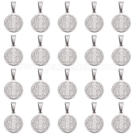 Dicosmétique 20pcs 304 pendentifs en acier inoxydable STAS-DC0012-64-1