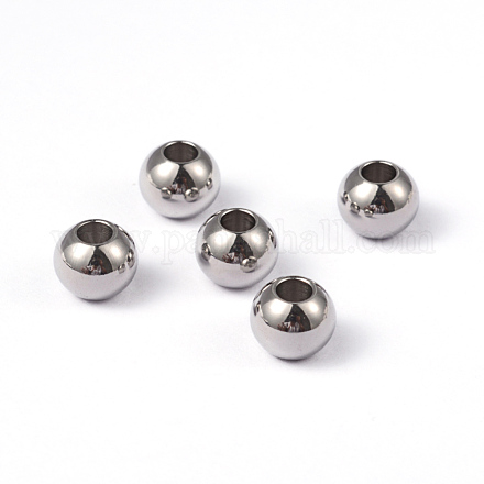 Perles rondes en 202 acier inoxydable STAS-G130-8mm-63P-1