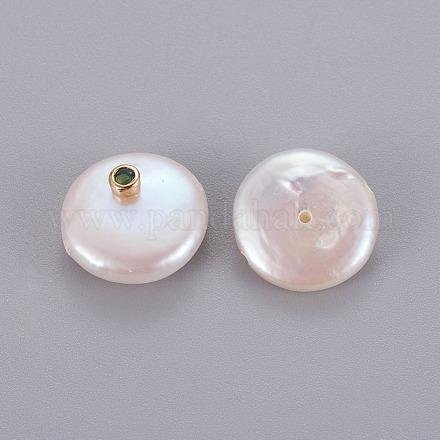 Perlas naturales abalorios de agua dulce cultivadas PEAR-E012-B04-02-1