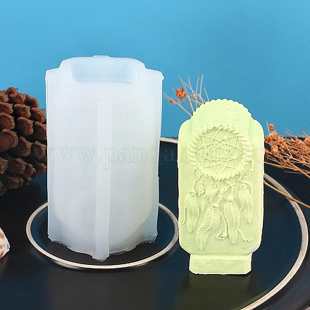 Filet/toile tissé 3d avec moules en silicone pour bougies parfumées à la plume DIY-G099-03-1