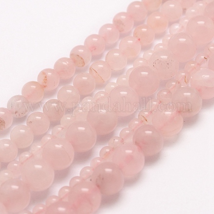 Chapelets de perles en quartz rose naturel X-G-E380-056-6mm-1