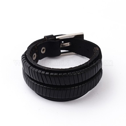 Alloy Leather Cord Bracelets BJEW-N269-14-1