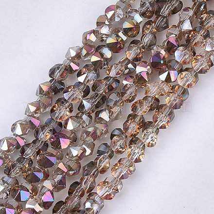 Chapelets de perles en verre électroplaqué EGLA-S179-03A-D01-1
