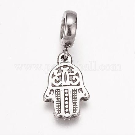 304 Stainless Steel European Dangle Charms OPDL-K001-05AS-1