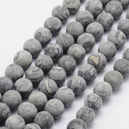 Fili di pietra naturale mappa / picasso pietra / picasso di perline jasper G-F518-16-6mm-1