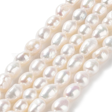 Fili di perle di perle d'acqua dolce coltivate naturali PEAR-Z002-18-1