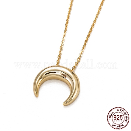 925 подвесные стерлингового серебра ожерелья NJEW-H209-11G-1