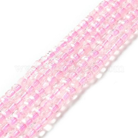 Natürliche rosafarbene quzrtz-Perlenstränge G-D467-A08-1
