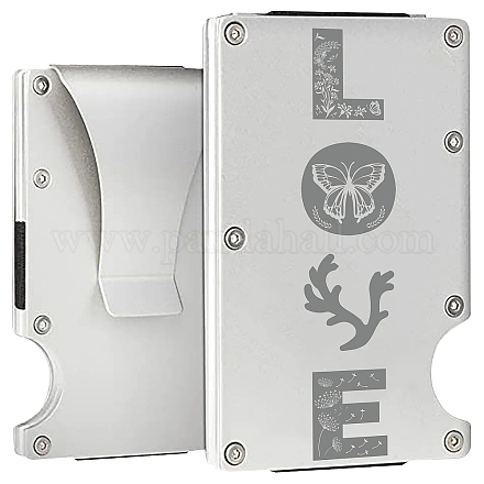 Porta badge in lega di alluminio AJEW-WH0276-007-1