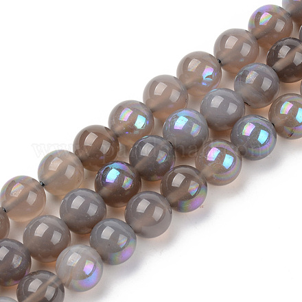 Electroplated Natural Labradorite Beads Strands G-S369-011D-C-1