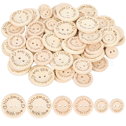 Holz-Tasten BUTT-CY0001-02C-1