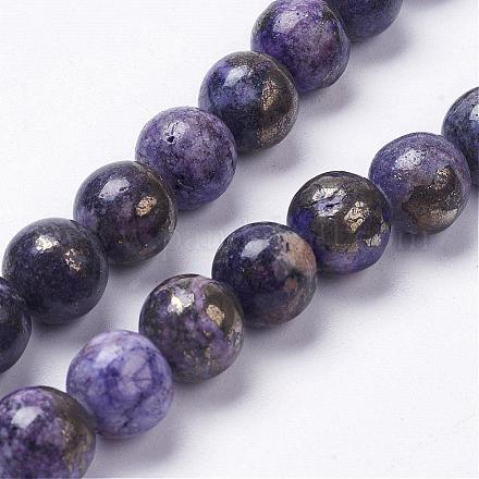 Chapelets de perles de pyrite naturelle  G-K181-01-I05-1