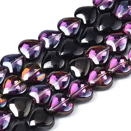 Chapelets de perles en verre électroplaqué EGLA-S188-14-C01-1