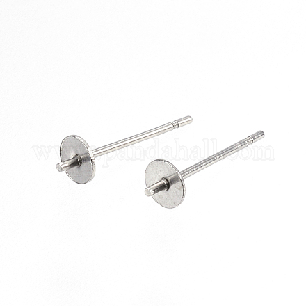 Accessoires de puces d'oreilles en 304 acier inoxydable X-STAS-D448-089P-4mm-1
