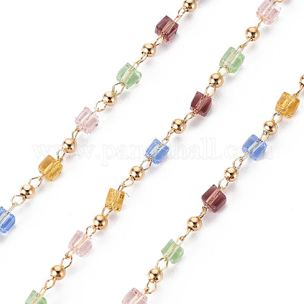 Handgemachte Perlenketten aus Acryl CHC-S012-001-B01-G-1