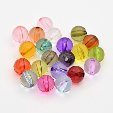 Perles rondes en acrylique transparent TACR-P053-4mm-26-1
