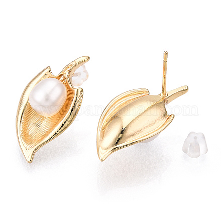 Boucles d'oreilles perle naturelle PEAR-N020-06E-1