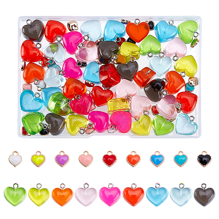 Shop AHANDMAKER 80Pcs 8 Colors Heart Glass Charms for Jewelry Making -  PandaHall Selected