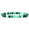 Natural Striped Agate/Banded Agate Round Beaded Stretch Bracelet,