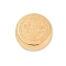 Ion Plating(IP) 304 Stainless Steel Beads, Flat Round with Saint Benedict Medal, Real 18K Gold Plated, 11x5mm, Hole: 2mm