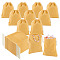 30Pcs Rectangle Velvet Drawstring Pouches, Candy Gift Bags Christmas Party Wedding Favors Bags, Goldenrod, 12x10cm