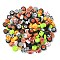 200Pcs Handmade Polymer Clay Beads, Sports Style, Flat Round, Mixed Color, 10~12x8~10x4~5mm, Hole: 1.4mm