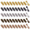 50Pcs 5 Colors Flower Alloy Snap Lock Clasps, for Hanfu Clothing Accesories, Mixed Color, 22x10x4mm, Hole: 1.5mm, 10pcs/color