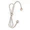 Bowknot Brass Cuff Bangles for Women, Lead Free & Cadmium Free, Platinum, Inner Diameter: 2-1/8 inch(5.5cm)