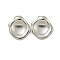 Non-Tarnish 304 Stainless Steel Charms, Oval Charm, Stainless Steel Color, 12.5x13x3.5mm, Hole: 1.4mm