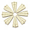 Alloy Pendants, Shield with Sword, Cadmium Free & Nickel Free & Lead Free, Real 16K Gold Plated, 29.5x14.5x2mm, Hole: 1.6mm
