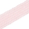 Transparent Glass Beads Strands, Faceted, Frosted, Rondelle, Pink, 2.3~2.7x2mm, Hole: 0.4mm, about 135~140pcs/strand, 26~27cm
