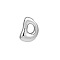 Brass Pendants, Letter A~Z Charms, Letter D, 22x18mm