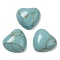 Synthetic Turquoise Cabochons, Heart, 15x15x6mm