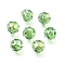 Electroplate Transparent Round Glass Beads, Faceted, Pale Green, 10mm, Hole: 1.6mm