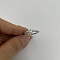 Brass Micro Pave Clear Cubic Zirconia Finger Rings, Real Platinum Plated, Letter I, Inner Diameter: 20mm